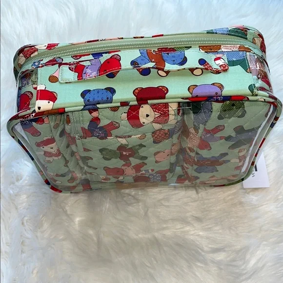 🆕VERA BRADLEY Toasty Teddies 4pc Cosmetic Set Zipper Travel Organization Storage - Picture 5 of 8